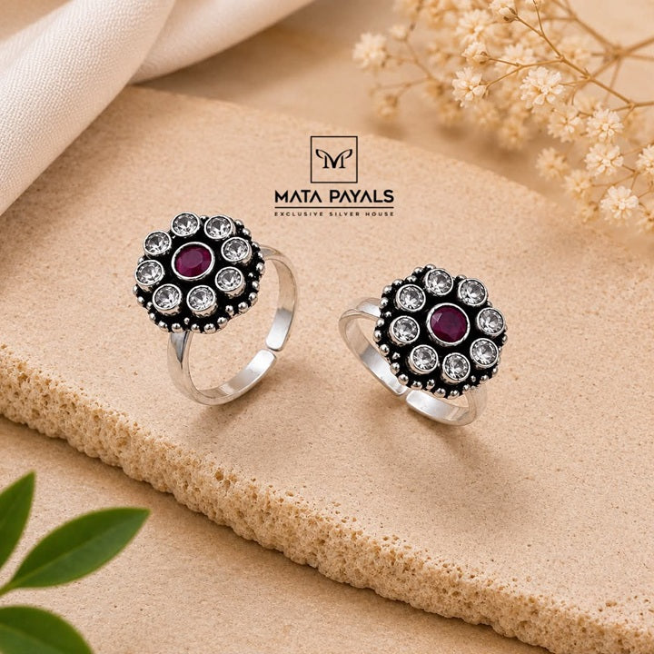 Floral Toe Ring