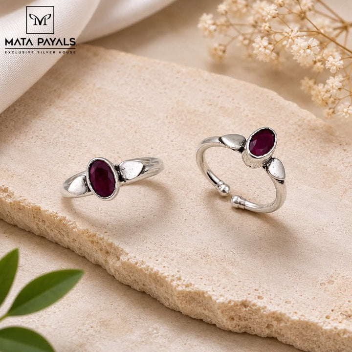 Enchanting Pink Toe Ring