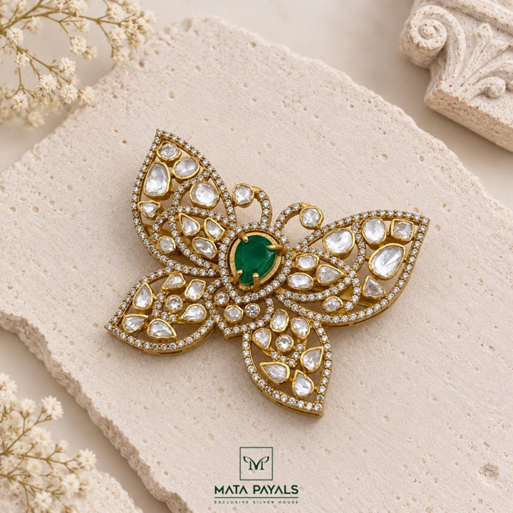Gold Polish Brooch