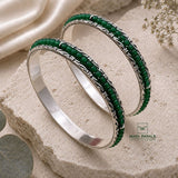 Green Beads Bangle
