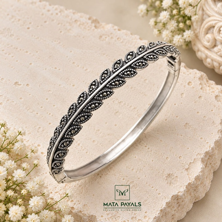 Leafe Design Marcasite Kada