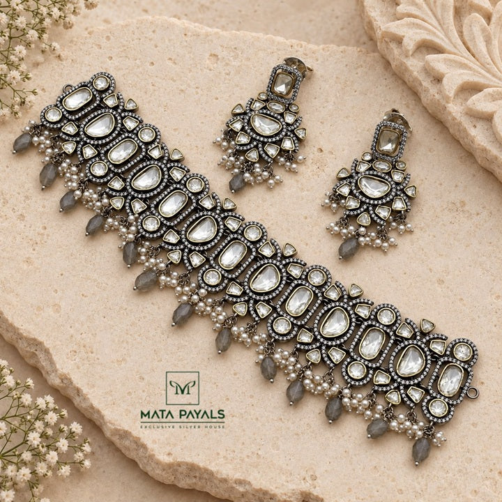 Electrifying Extravagant Moissanite Choker Set