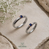 Dual Tone Navy Blue Ring