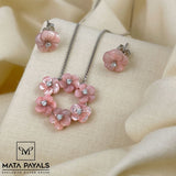 Charming Rhodium Pendant Set