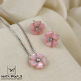 Simple Zircon Pendant Set