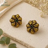 Floral Gold Polish Stud