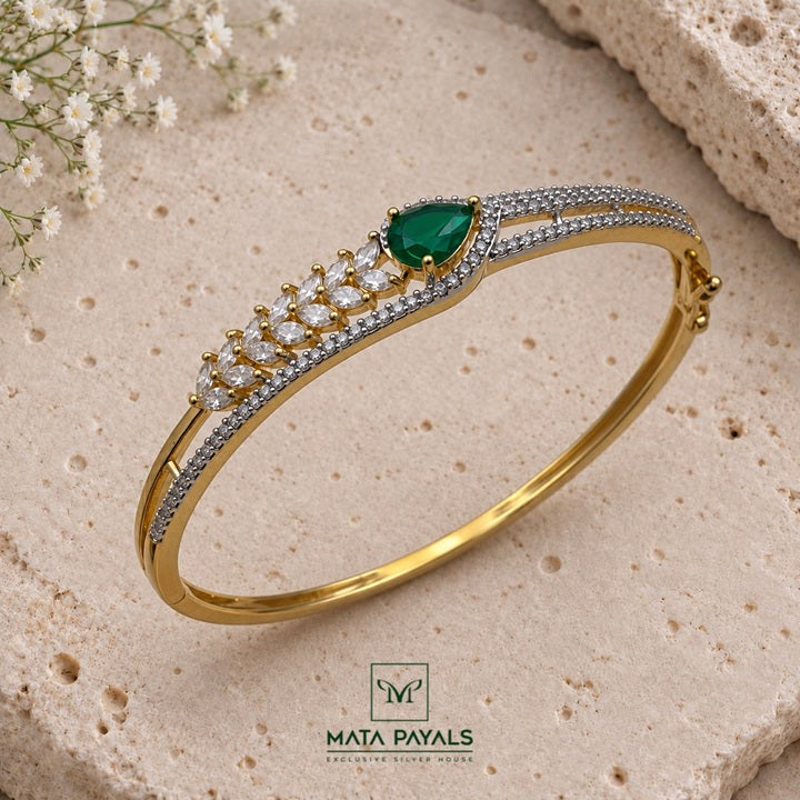 Lovely Zircon Gold Plated Kada