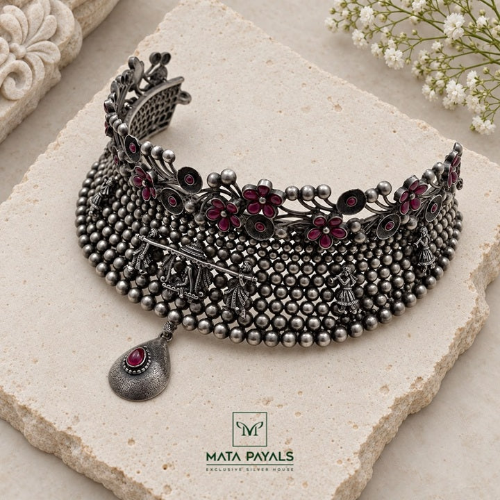 Ethnical Designer Oxidised Necklace