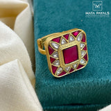 Ravishing Kundan Finger Ring