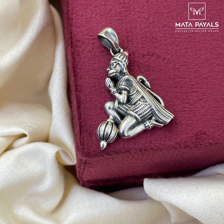 Oxidised Hanuman Pendant