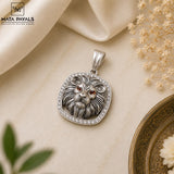 Lion Oxidised Pendant