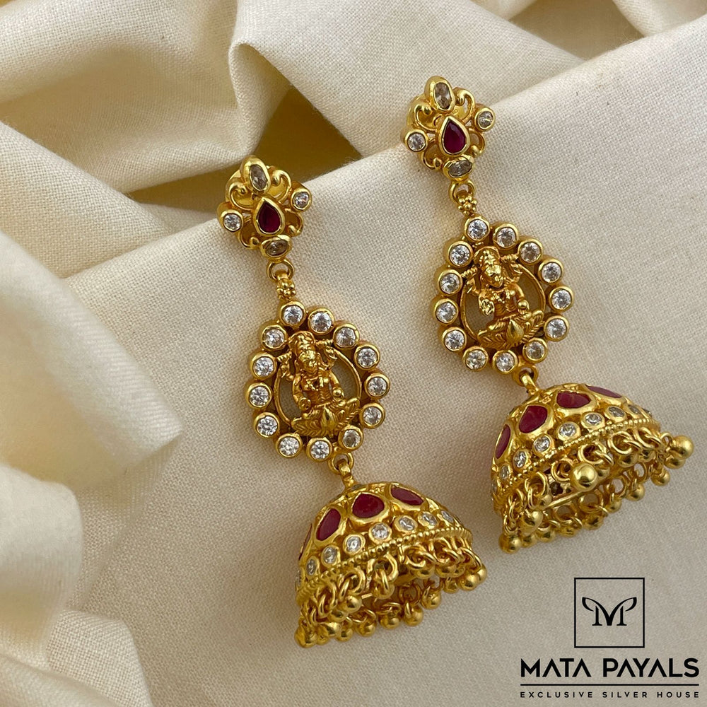 Classic Gold Plated Lakshmi Jumka