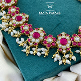 Attractive Kundan Floral Long Hara