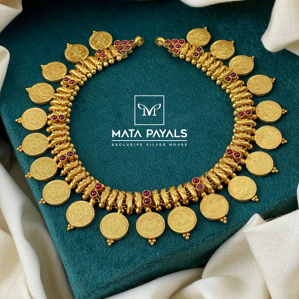 Gold Plated Lakshmi Coin Necklace