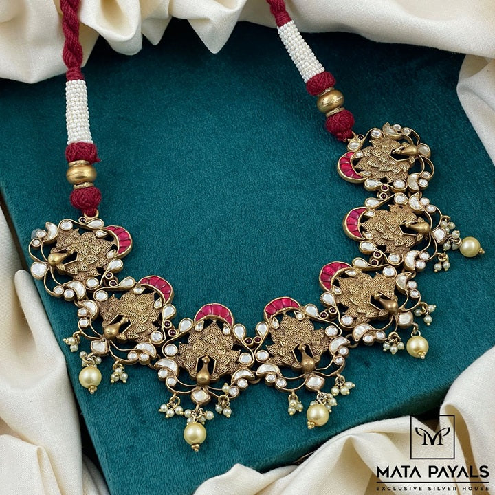 Magnificent Mayur Kundan Necklace