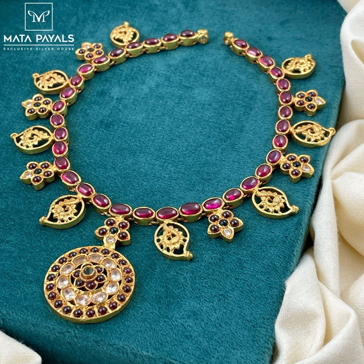 Mandala Mayur Gold Plated Necklace