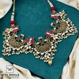 Lotus Peacock Sensational Kundan Necklace