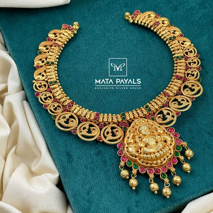 Eccentric Devi Lakshmi Gold Plated Necklace