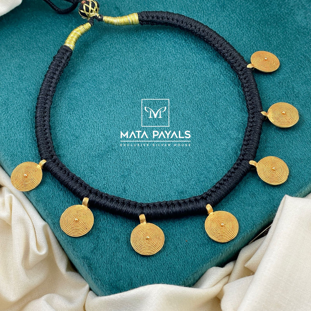 Gold Polish Thread Necklace