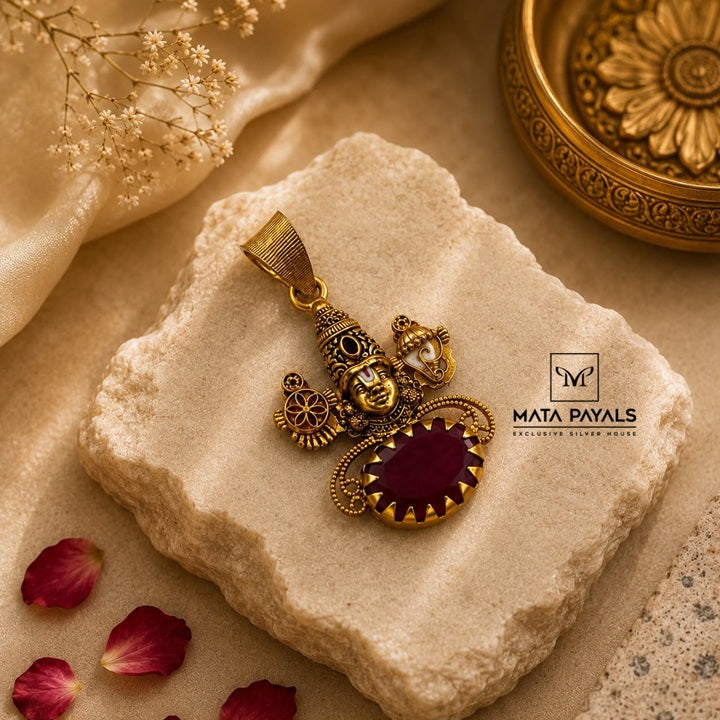 Gold Polish Balaji Pendant
