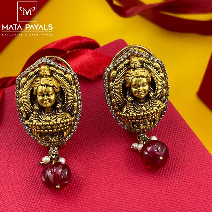 Antique Gold Plated Rama Stud