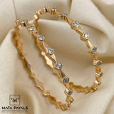 Pretty Cut Stone Bangle