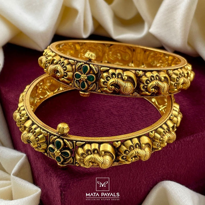 Gold Plated Mayura Bangle