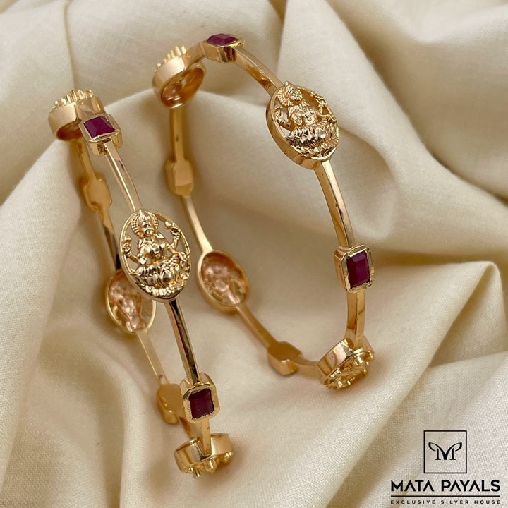 Gold Polish Lakshmi Bangle