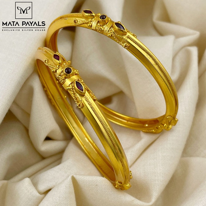 Temple Gold Polish Bangle