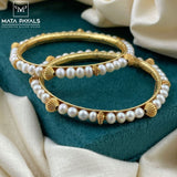 Pearl Gold Polish Bangle