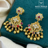 Gold Polish Precious Stone Hanging