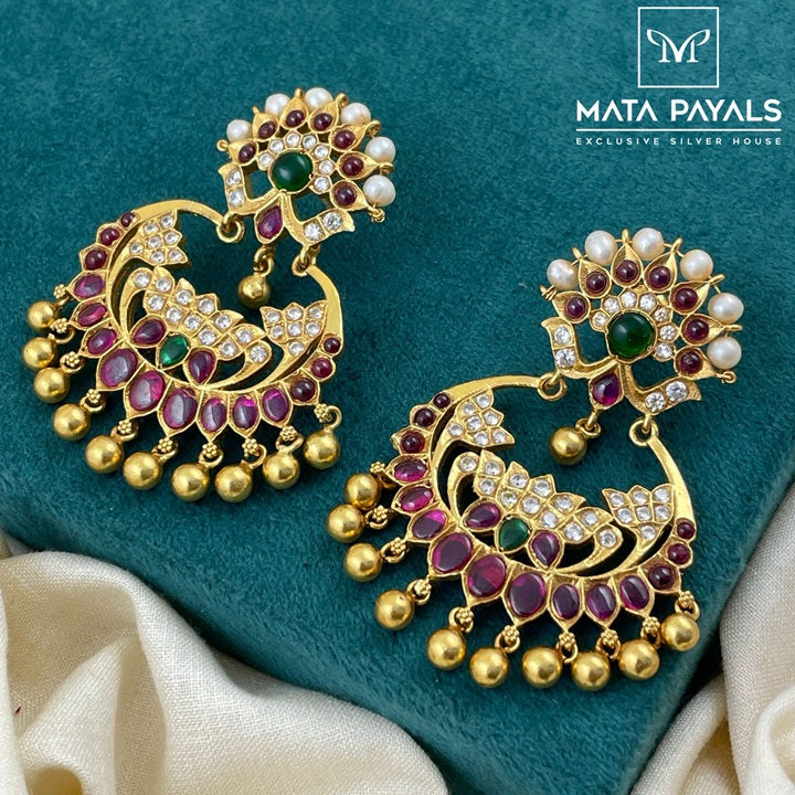 Exquisite Lotus Gold Plated Chandbali