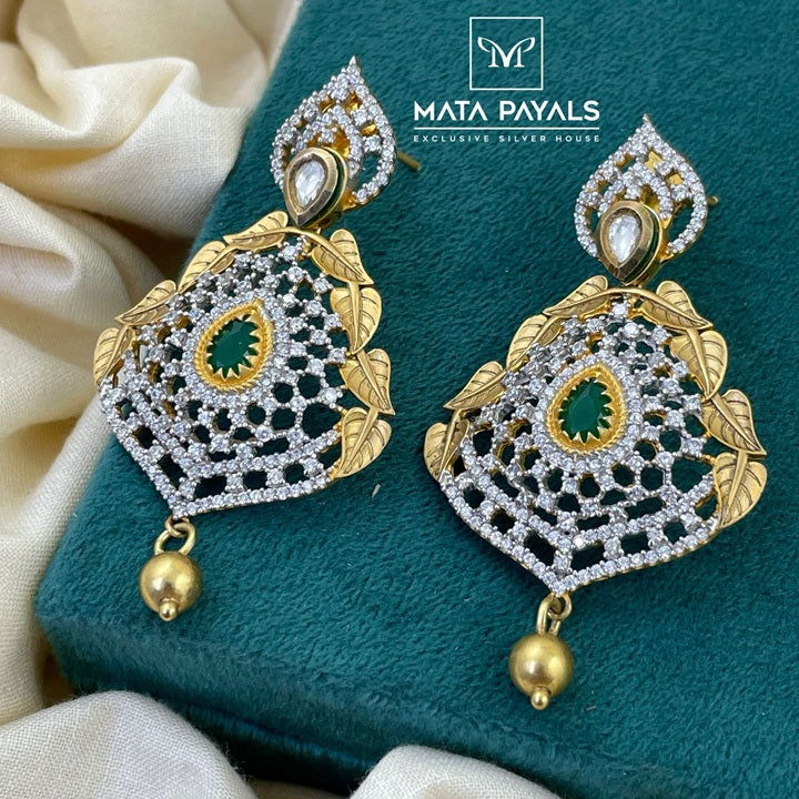 Classy Sparkling Gold Plated Chandbali