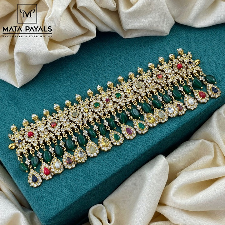 Gorgeous Navratan Gold Plated Necklace