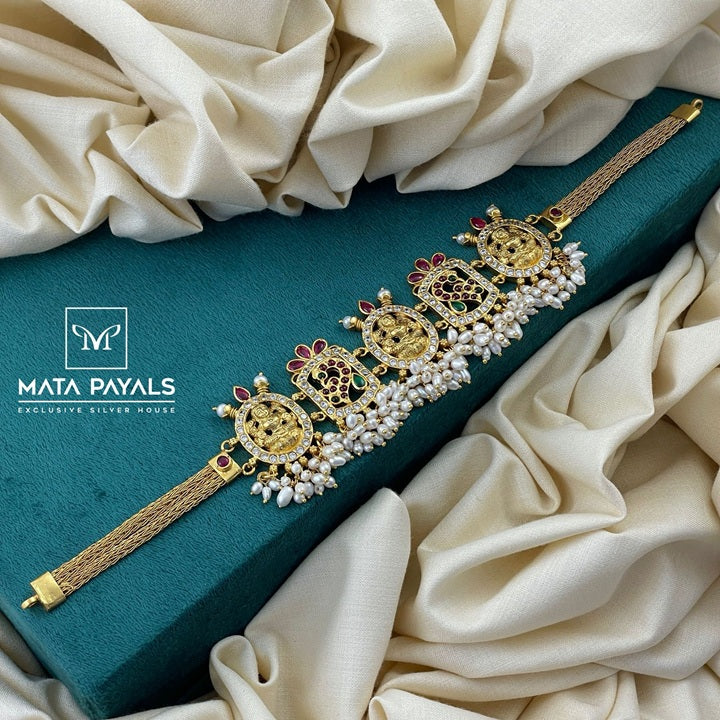 Charming Maha Lakshmi Peacock Necklace