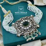 Sumptuous Moissanite Pearl Choker
