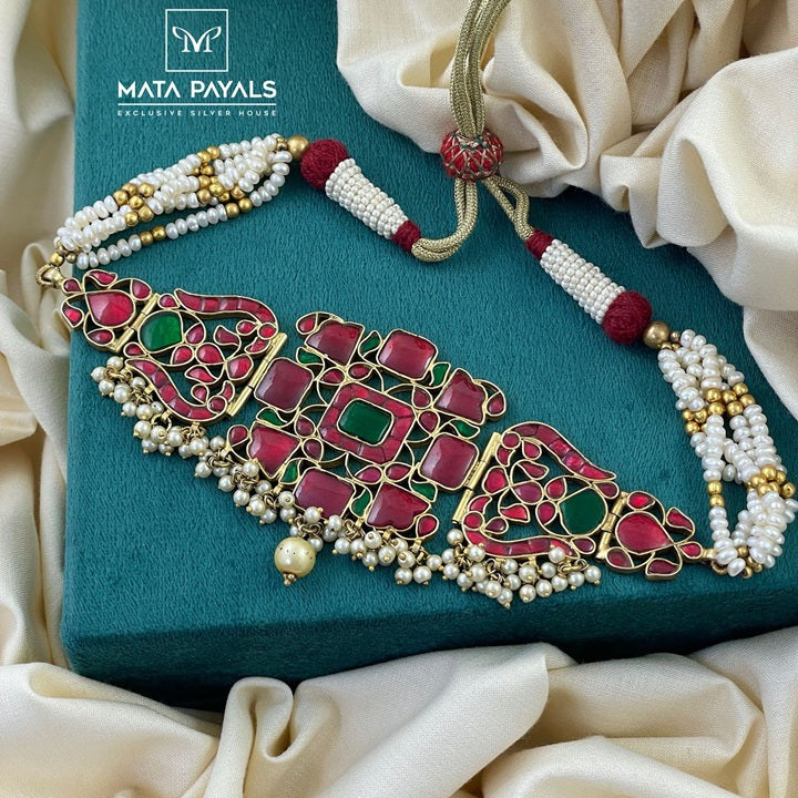Magnificent Kundan Pearl Rajwadi Necklace