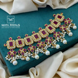 Gold Plated Red Stone Choker