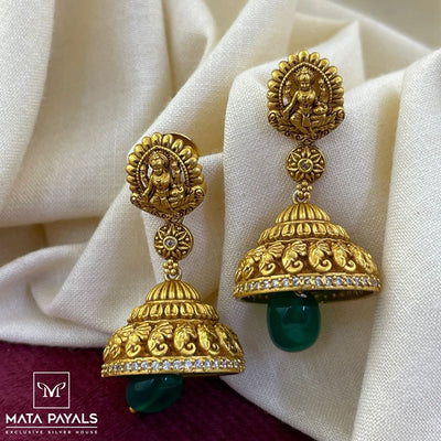 Gold Polish Lakshmi Jumka