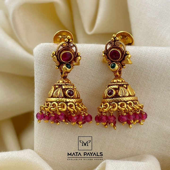 Silver Gold Polish Jumka