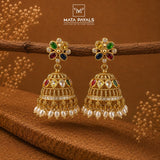 Colourful Navarathna Jumka