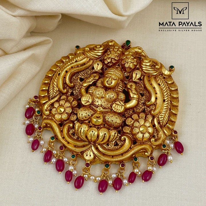 Gold Polish Lakshmi Pendant