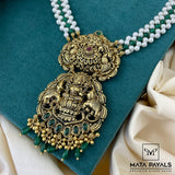 Antique Gold Plated Gaja Lakshmi Hara