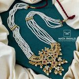 Dazzling White Beads Long Hara
