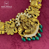 Antique Gold Plated Gaja Lakshmi Long Hara