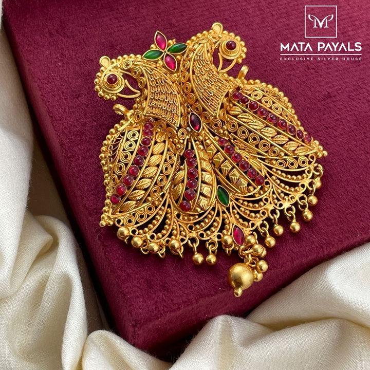 Gold Polish Mayura Pendant