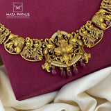 Gold Polish Mayura Lakshmi Necklace