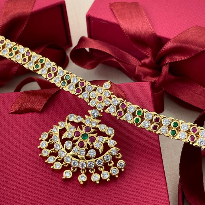Eccentric Gold Plated Zircon Necklace