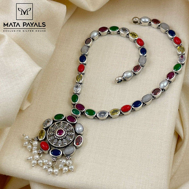 Charming Oxidised Necklace