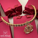 Eccentric Gold Plated Zircon Necklace